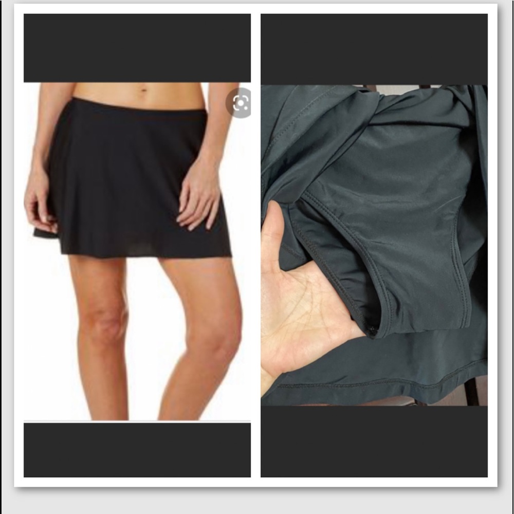 Ya ya bay Black skirt swimsuit bottom size Medium